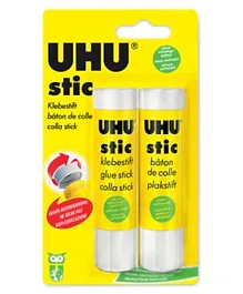 UHU Glue Stic Blister Pack  of 2 - Yellow