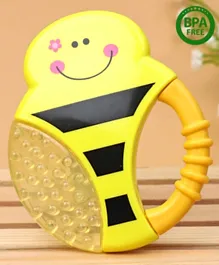 Babyhug Bee Multi Textured Water Filled Teether With Soft Sound Rattle  - Yellow