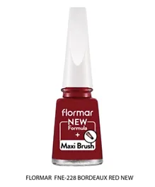 Flormar Nail Enamel 228 Bordeaux Red - 11mL