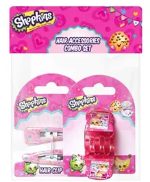 Shopkins Hair Claws and Pony Band Combo -  Pink