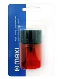 Maxi Colour Barrel Single Hole Sharpener - Red
