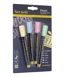 Securit Liquid Pastel Chalkmarker - Pack Of 4
