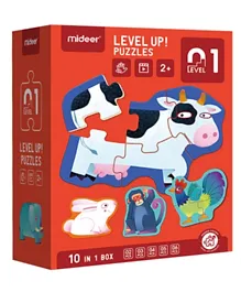 Mideer Level 1 Advanced Series 10 in 1 Common Animal Puzzle - 21 Pieces