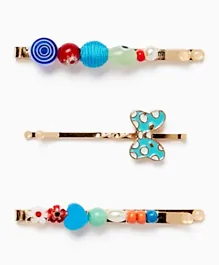 Zippy Hair Clips For Babies And Girls Butterfly Blue - Pack Of 3