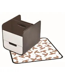 b.box Diaper Caddy with Changing Mat - Choc Chip