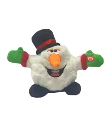 Brain Giggles Spinning and Dancing Snowman Stuffed Plush Musical Toy - 20cm