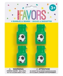 Unique 3D Soccer Mini Bubbles Pack of 4 - Multicolor