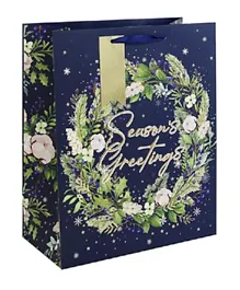 Eurowrap Traditional Season Greetings Gift Bag With Embossed Foil Finish - Large