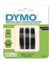 DYMO Embossing Black in a blister Tape - Pack Of 3