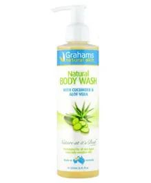 Grahams Natural Aloevera & Cucumber Body Wash - 250mL