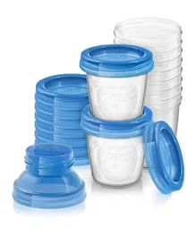 Philips Avent Breast Milk Storage Cups SCF618/10 - Blue