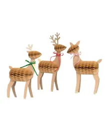 Meri Meri Honeycomb Reindeer Family - 3 Pieces