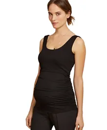 Mums & Bumps - Isabella Oliver Round Neck Maternity Top - Black