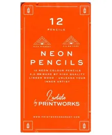 Printworks  Pack of 12 Color Pencil Neon - Red