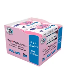 Cool and Cool Extra Large Size Baby Wipes Pack of 8 - 672 Pieces