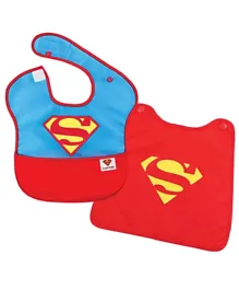 Bumkins Super Baby Bib with Cape Superman - Red and Blue