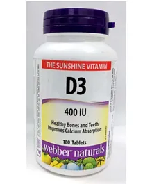 WEBBER NATURALS Vitamin D3 Health Supplement - 180 Tablets