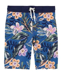 OshKosh B'Gosh Tropical Floral Print Swim Trunks - Blue