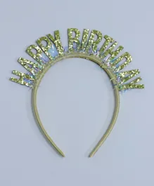 Italo Happy Birthday Princess Glittering Hairband - Gold