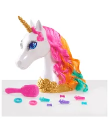 Barbie Dreamtopia Unicorn Styling Head White & Pink - 10 Pieces