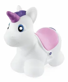 Chicco Inflatable Unicorn Bouncer, Ergonomic Seat, Develops Balance and Coordination, 2 to 5 Years, 35.5 x 14 x 45 cm - Pink & White