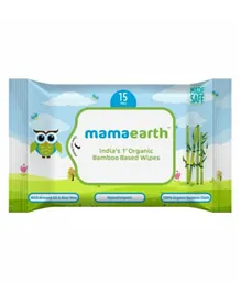 Mama Earth Organic Bamboo Based Wipes - 15 Wipes