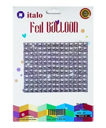 Italo Square Shaped Foil Balloon - Silver