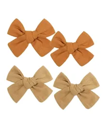 Babyqlo Elegant Bow Hair Clips Multicolor - 2 Pairs