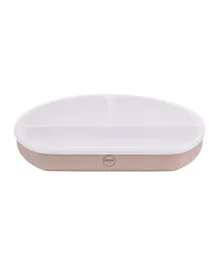 Amini Silicone Grip Plate With Cover -Rose Pink