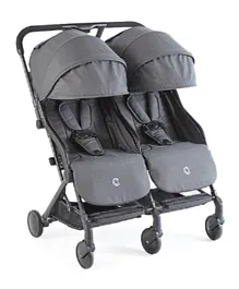 Kolcraft Contours Bitsy Side by Side Compact Fold Lightweight Travel Twin Stroller -Midnight Grey