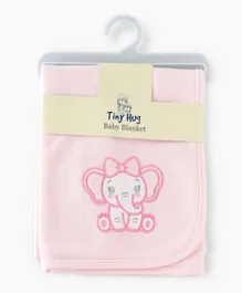 تيني هاغ بطانية حرارية للأطفال - فيل وردي