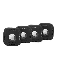 Pelican Protector Sticker Mount Case For AirTag Devices Black - Pack Of 4
