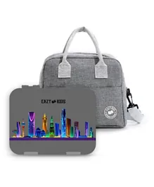 Eazy Kids Bento Boxes With Insulated Lunch Bag Combo - Grey