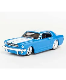 Maisto Die Cast 1:64 Scale Maisto Design  Muscle 1965 Ford Mustang Hardtop - Blue & White