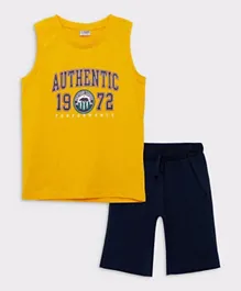 LC Waikiki Athlete Tee with Shorts Set - Yellow