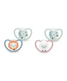 NUK Space Night Silicone Soother - Pack of 2
