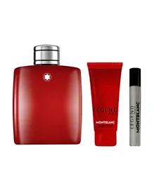 Mont Blanc Legend Red EDP Spray 100mL + EDP Miniature 7.5mL + Shower Gel 100mL Gift Set