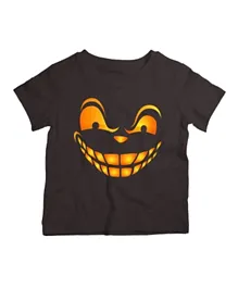 Twinkle Hands Scary Face Halloween T-Shirt - Black