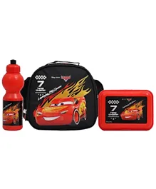 Cars Think Fast Lunch Bag 1 Part Plus Canteen - Red Black
