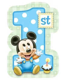 Party Centre Mickey Mouse 1st Birthday Party Invitation - 32 Pieces