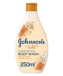 Johnson & Johnson Vita-Rich Smoothies Comforting Yogurt Honey & Oats Body Wash - 250mL