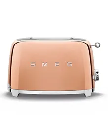 Smeg 50's Retro Style 2 Slice Toaster 980W TSF01RGUK - Rose Gold