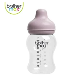 Brother Max Extra Wide Neck Glass Feeding Bottle Pink - 240ml