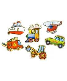Viga Wooden Magnetic Vehicles - 20 Pieces