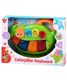Playgo Battery Operated Caterpillar Keyboard - Multicolour