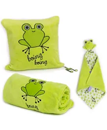 Milk&Moo Cacha Frog Baby Blanket Set - Green