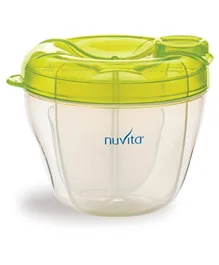 Nuvita Milk Powder Container with 4 Compartments 260 ml - Green