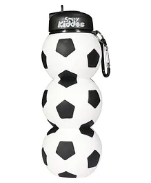 Smily Kiddo Silicone Football Water Bottle Black and White  - 500ml