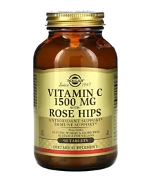 SOLGAR Vitamin C 1500mg with Rose Hips Dietary Supplement - 90 Tablets