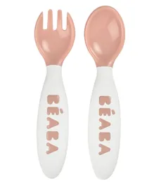 Beaba Training Fork And Spoon 2nd Age -  Nude